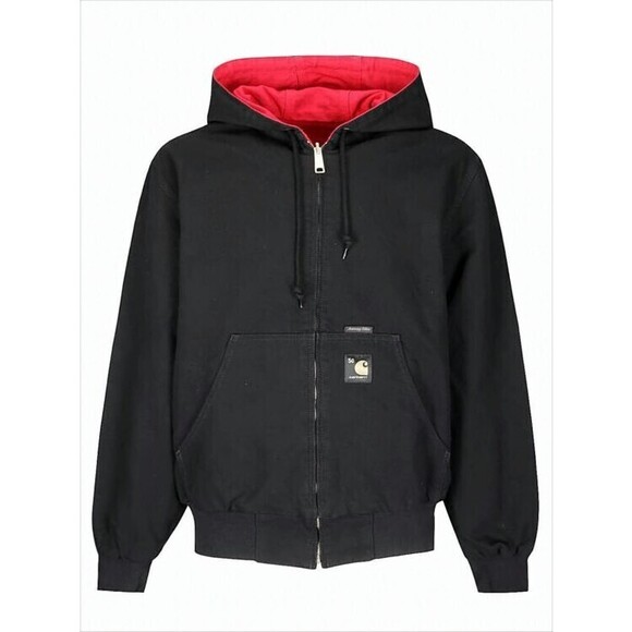 Carhartt Wip Reversible Black And Red Canvas Jacket - NWT